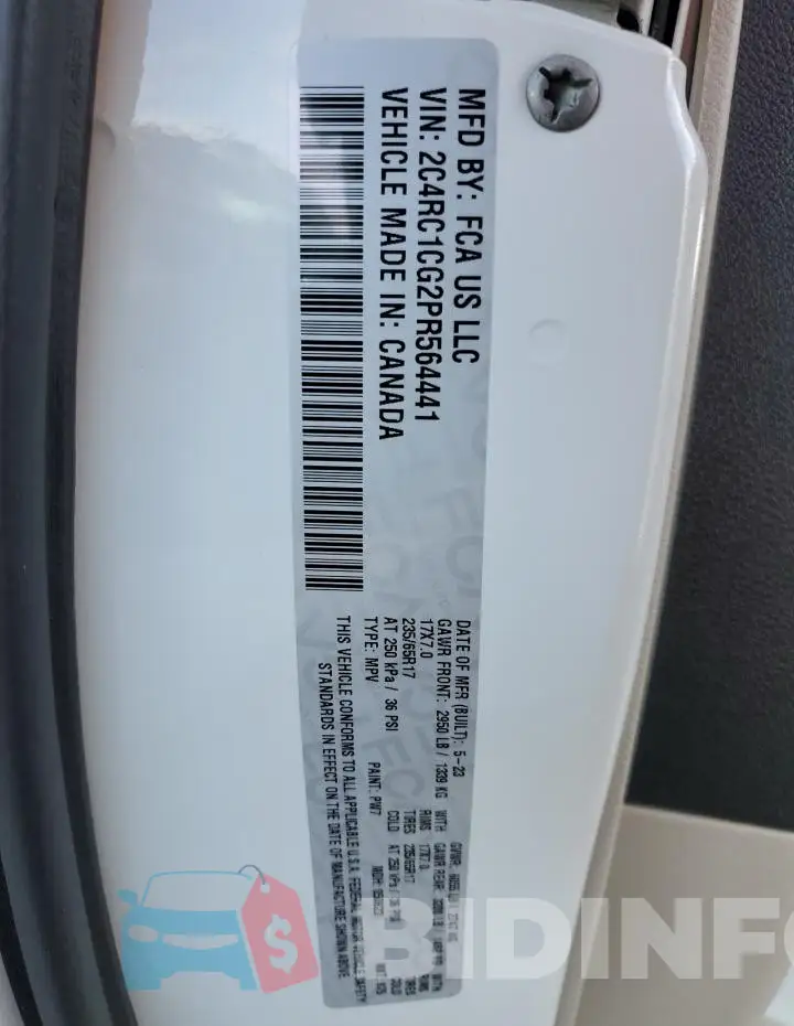 2C4RC1CG2PR564441 Photo# 14