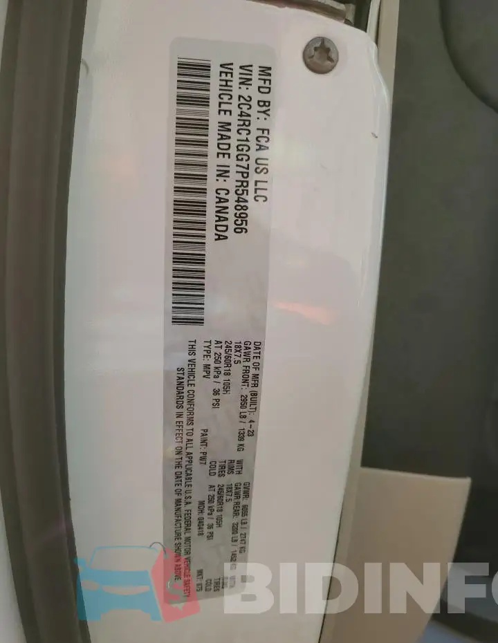 2C4RC1GG7PR548956 Photo# 14