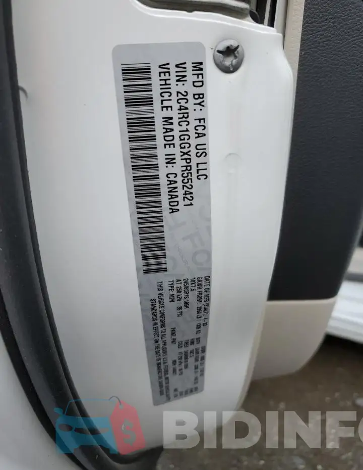 2C4RC1GGXPR552421 Photo# 14