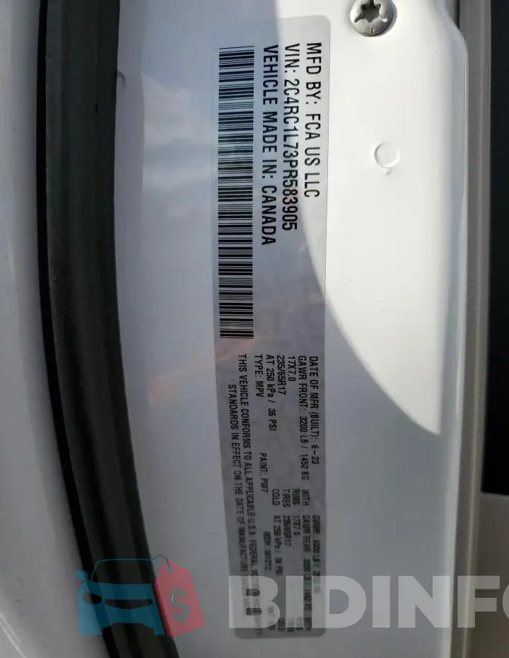 2C4RC1L73PR583905 Photo# 14