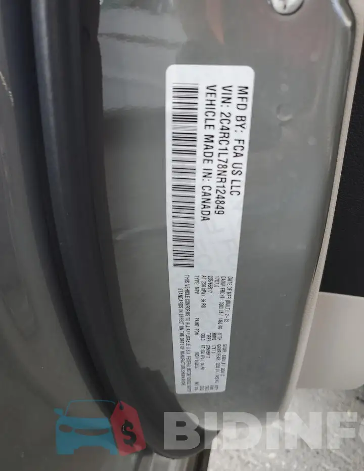 2C4RC1L78NR124849 Photo# 14
