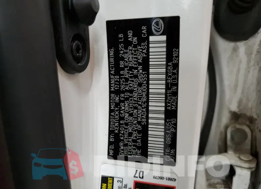 58ADA1C16MU004551 Photo# 12
