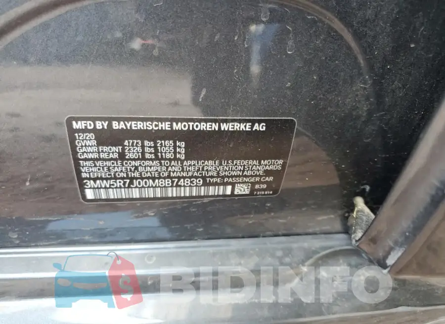 3MW5R7J00M8B74839 Photo# 12