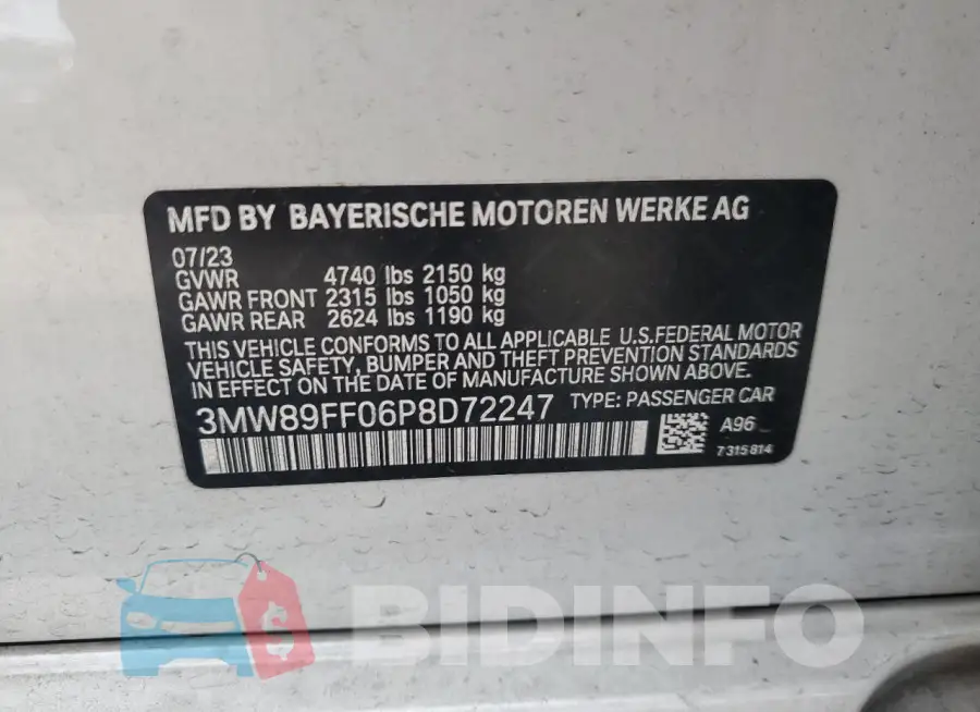 3MW89FF06P8D72247 Photo# 12
