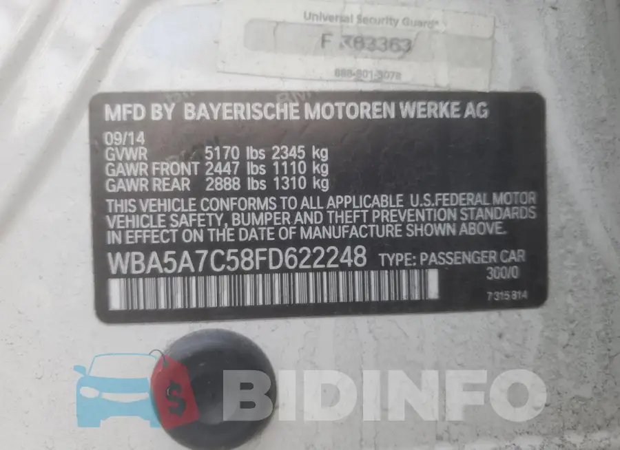 WBA5A7C58FD622248 Photo# 12