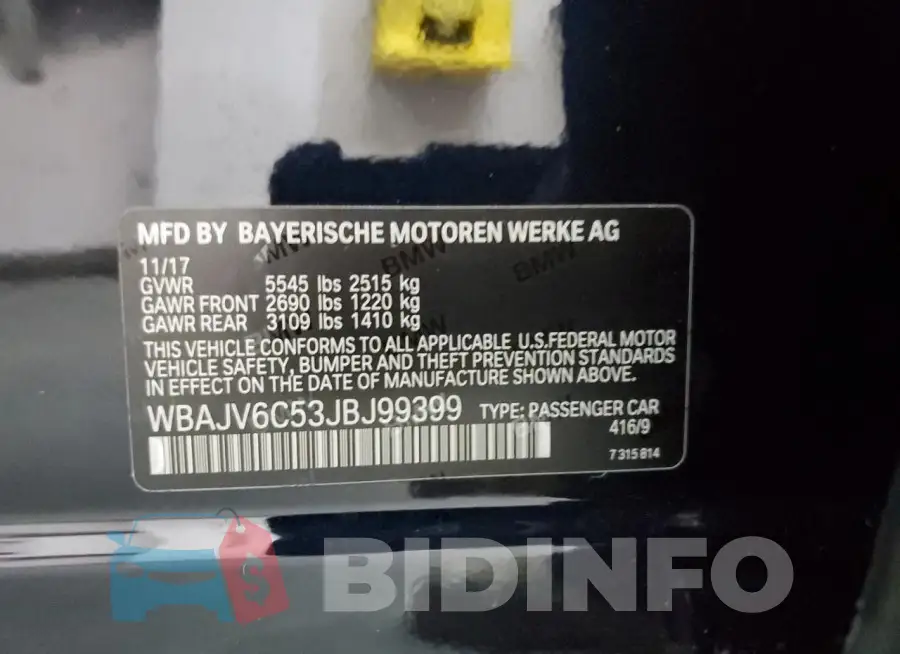 WBAJV6C53JBJ99399 Photo# 12