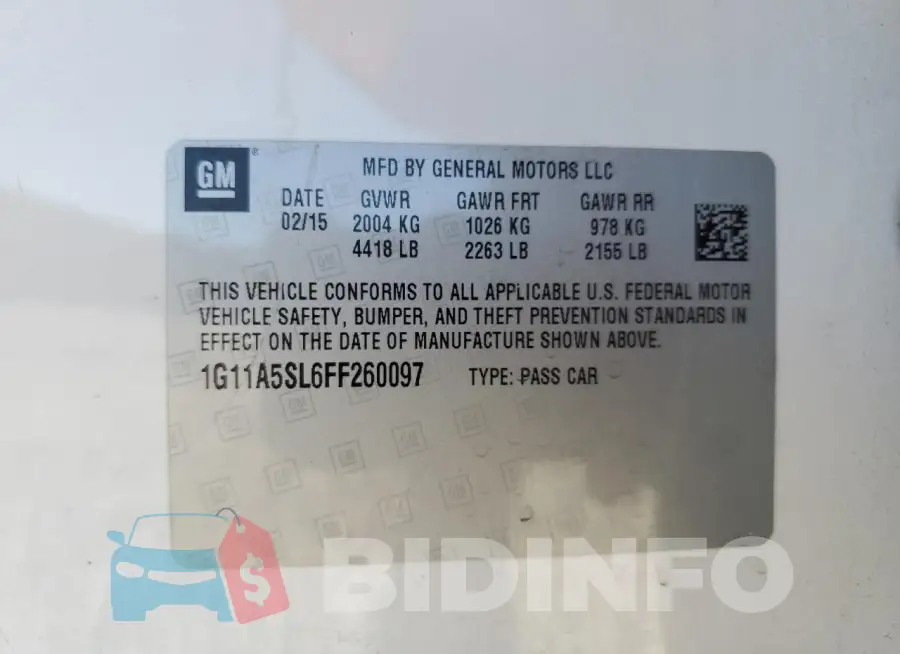 1G11A5SL6FF260097 Photo# 12