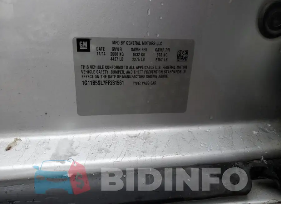 1G11B5SL7FF231561 Photo# 12