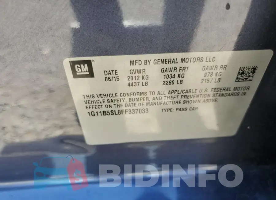 1G11B5SL8FF337033 Photo# 12