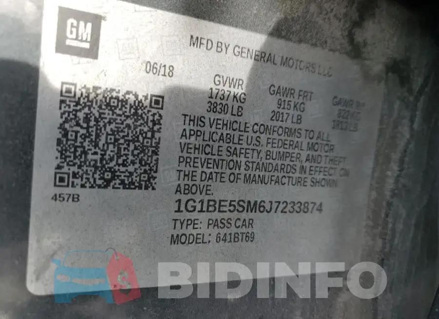 1G1BE5SM6J7233874 Photo# 12