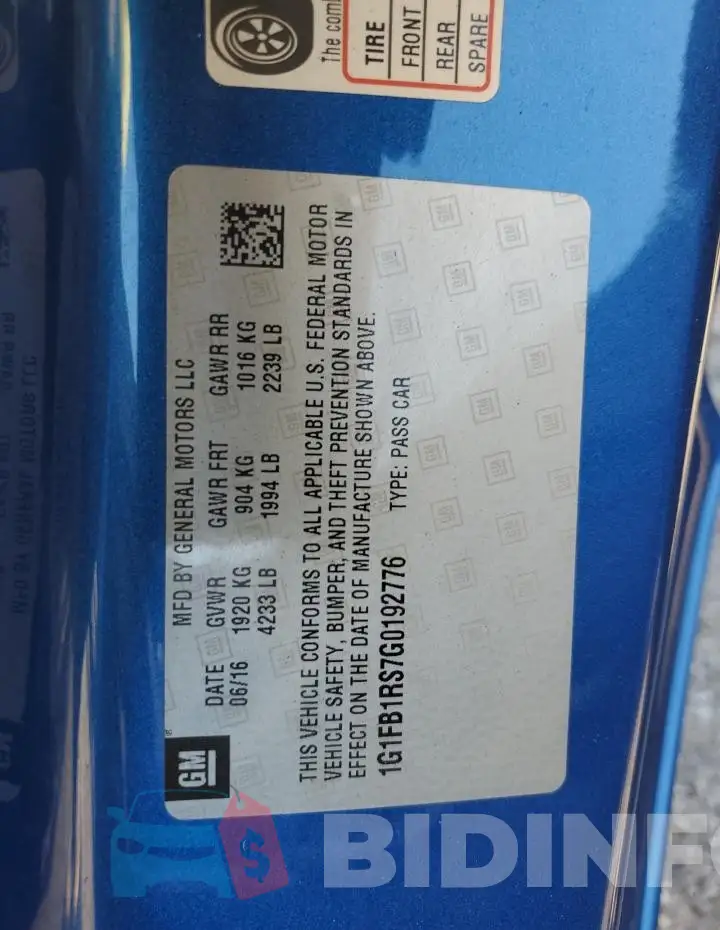 1G1FB1RS7G0192776 Photo# 12