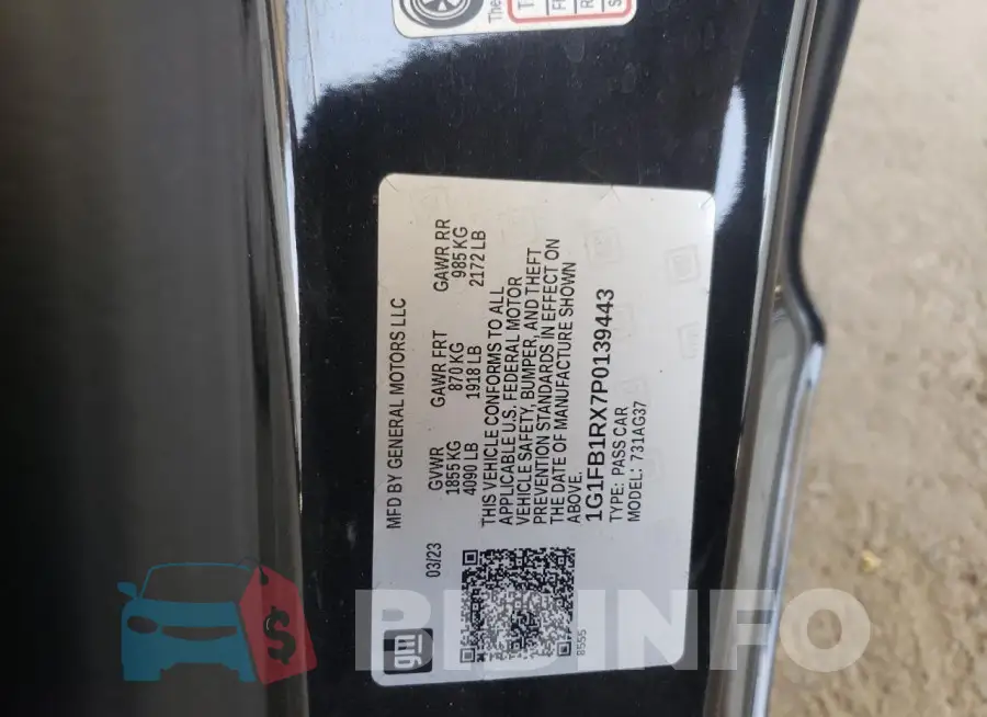 1G1FB1RX7P0139443 Photo# 13