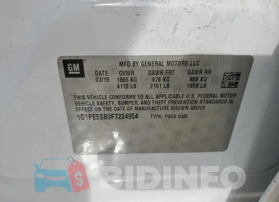 1G1PE5SB9F7224954 Photo# 12