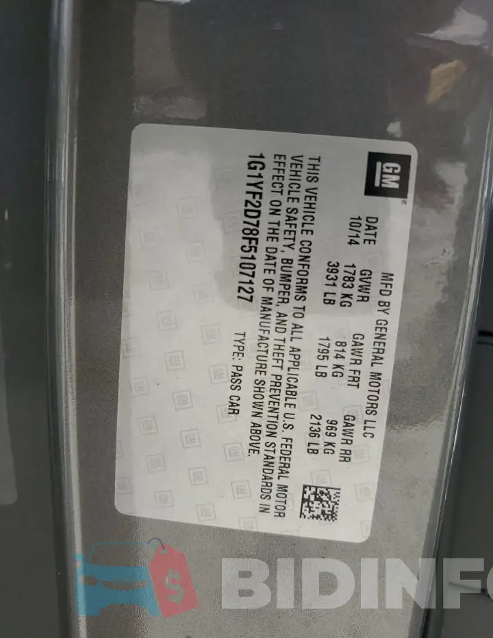 1G1YF2D78F5107127 Photo# 13