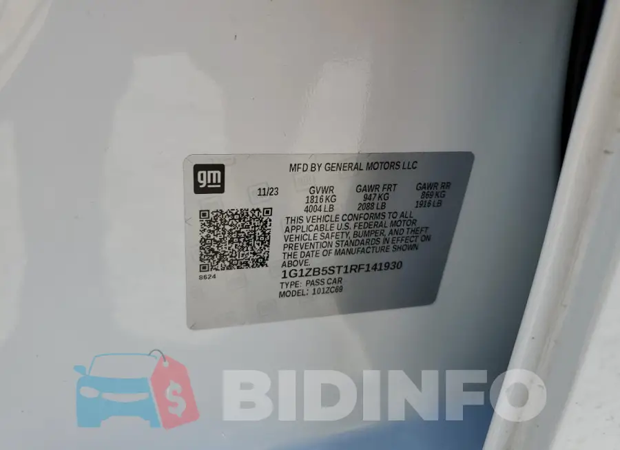 1G1ZB5ST1RF141930 Photo# 13