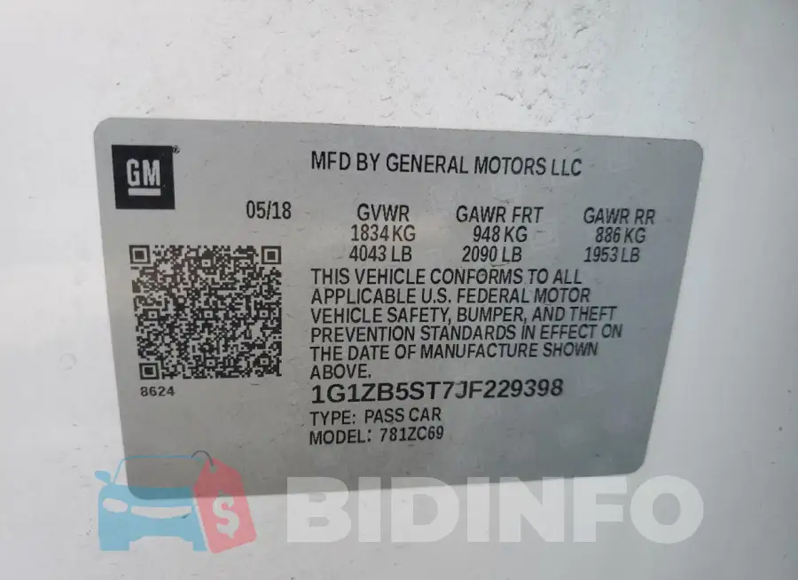 1G1ZB5ST7JF229398 Photo# 13