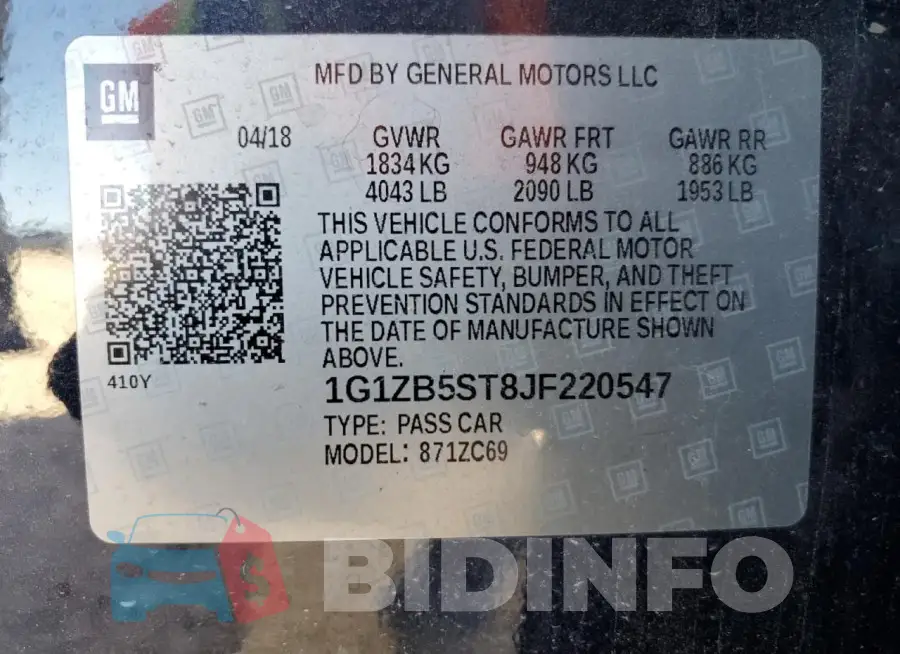 1G1ZB5ST8JF220547 Photo# 12