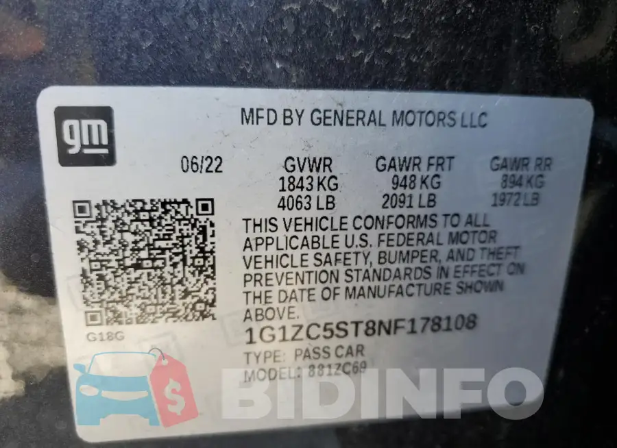 1G1ZC5ST8NF178108 Photo# 13