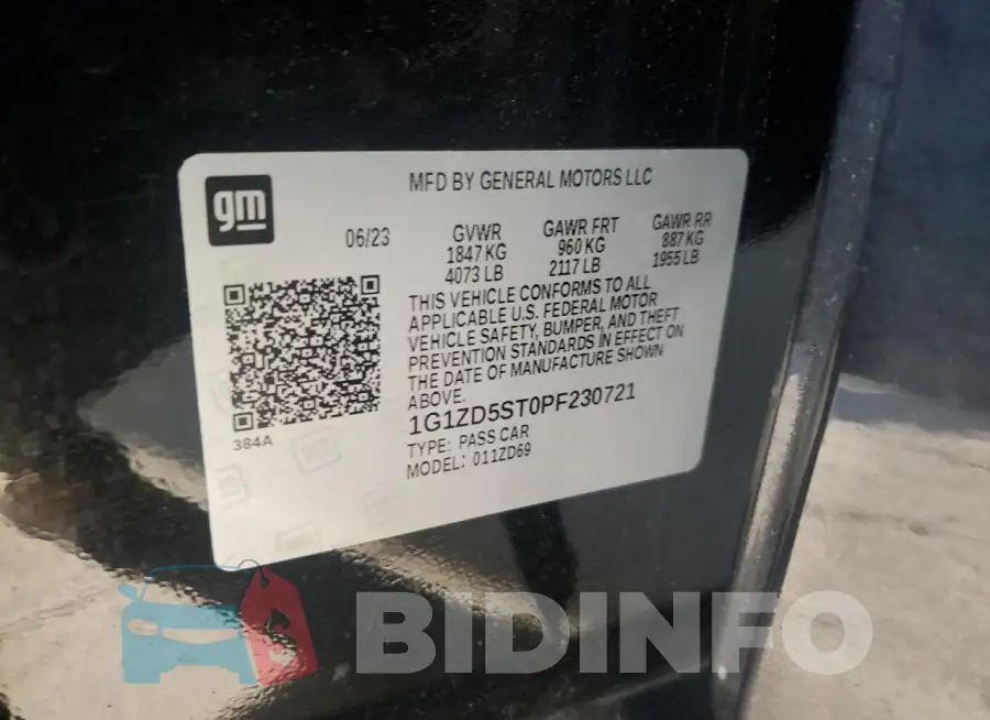 1G1ZD5ST0PF230721 Photo# 13
