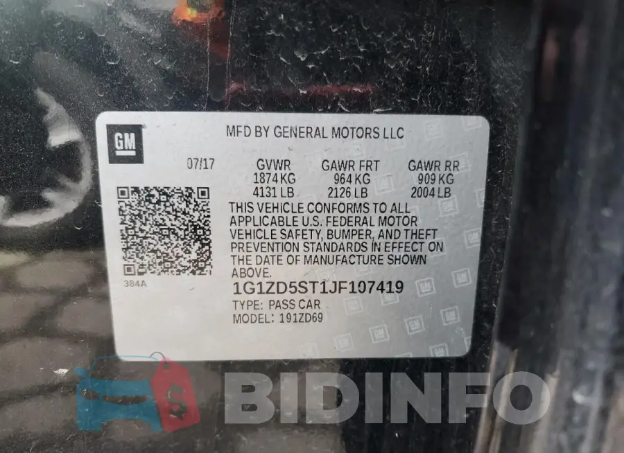1G1ZD5ST1JF107419 Photo# 12