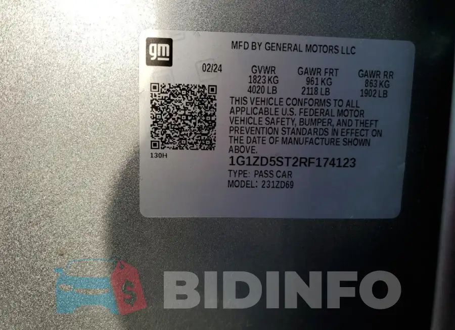 1G1ZD5ST2RF174123 Photo# 13