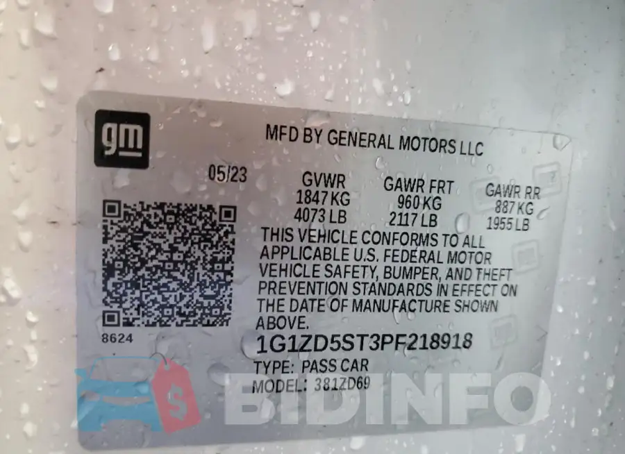 1G1ZD5ST3PF218918 Photo# 14
