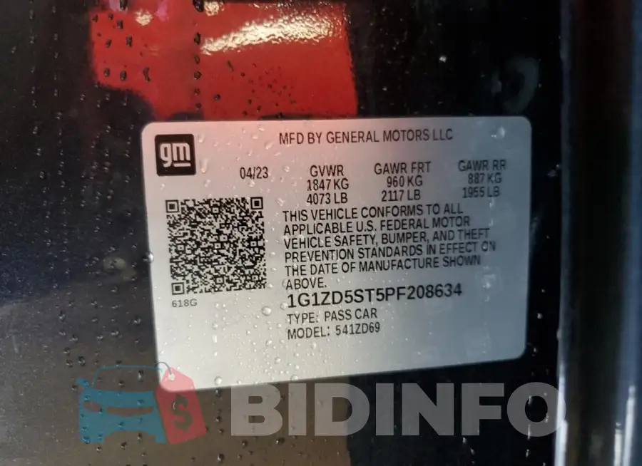 1G1ZD5ST5PF208634 Photo# 13