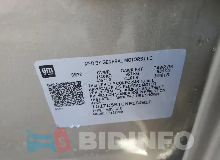 1G1ZD5ST6NF164611 Photo# 13