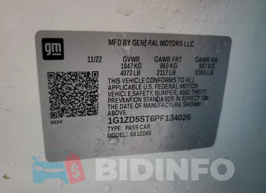1G1ZD5ST6PF134026 Photo# 12