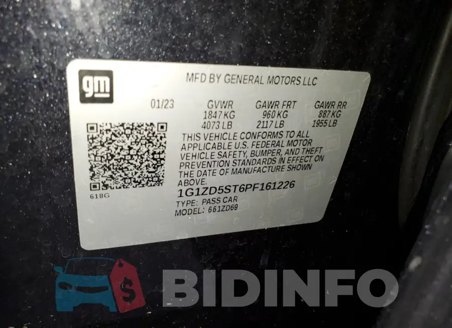 1G1ZD5ST6PF161226 Photo# 13