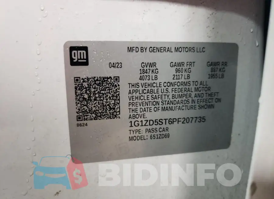1G1ZD5ST6PF207735 Photo# 13