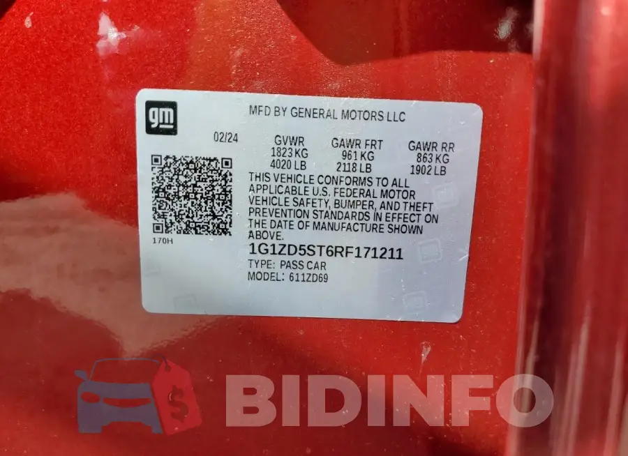 1G1ZD5ST6RF171211 Photo# 13