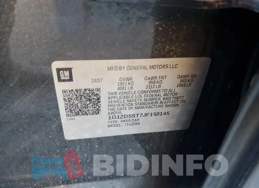 1G1ZD5ST7JF150145 Photo# 12