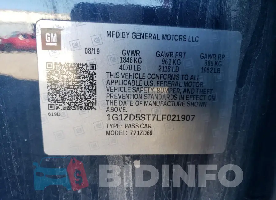 1G1ZD5ST7LF021907 Photo# 12