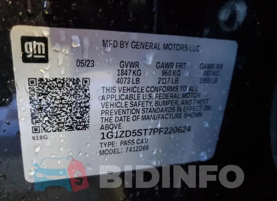 1G1ZD5ST7PF220624 Photo# 13