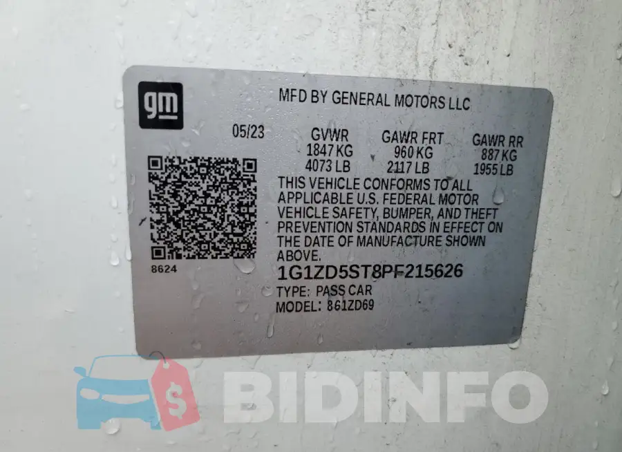 1G1ZD5ST8PF215626 Photo# 13