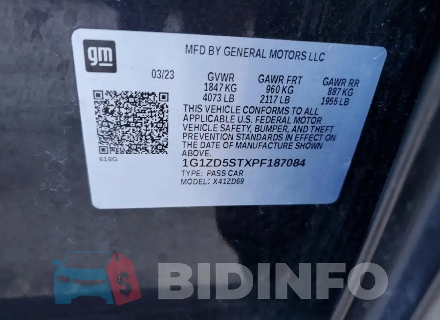1G1ZD5STXPF187084 Photo# 13