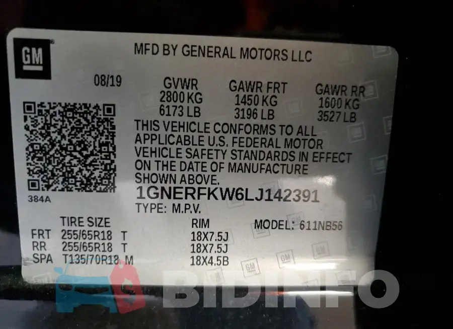 1GNERFKW6LJ142391 Photo# 13