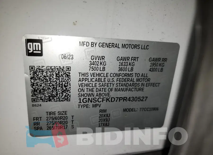 1GNSCFKD7PR430527 Photo# 14