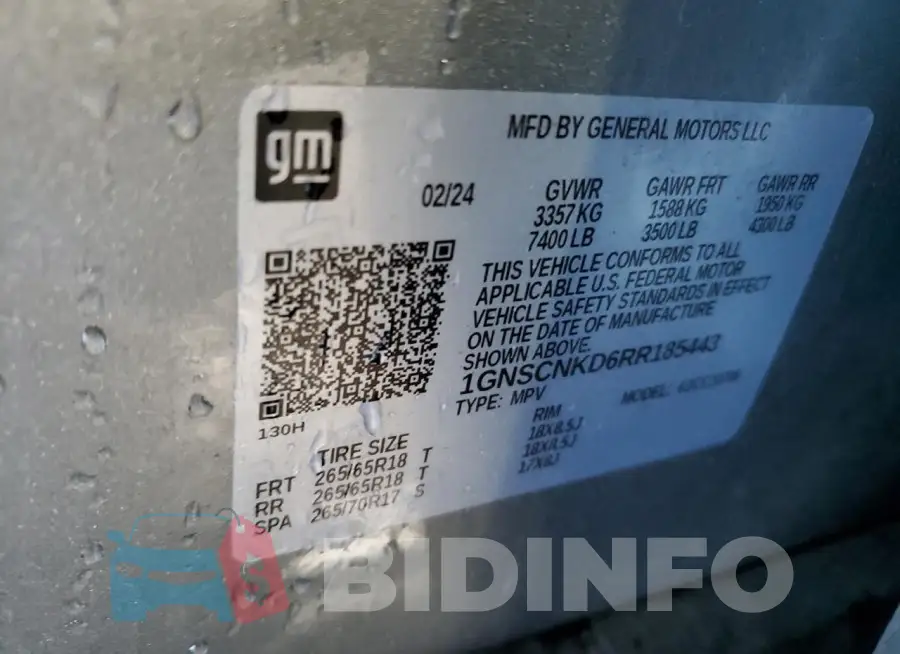 1GNSCNKD6RR185443 Photo# 14