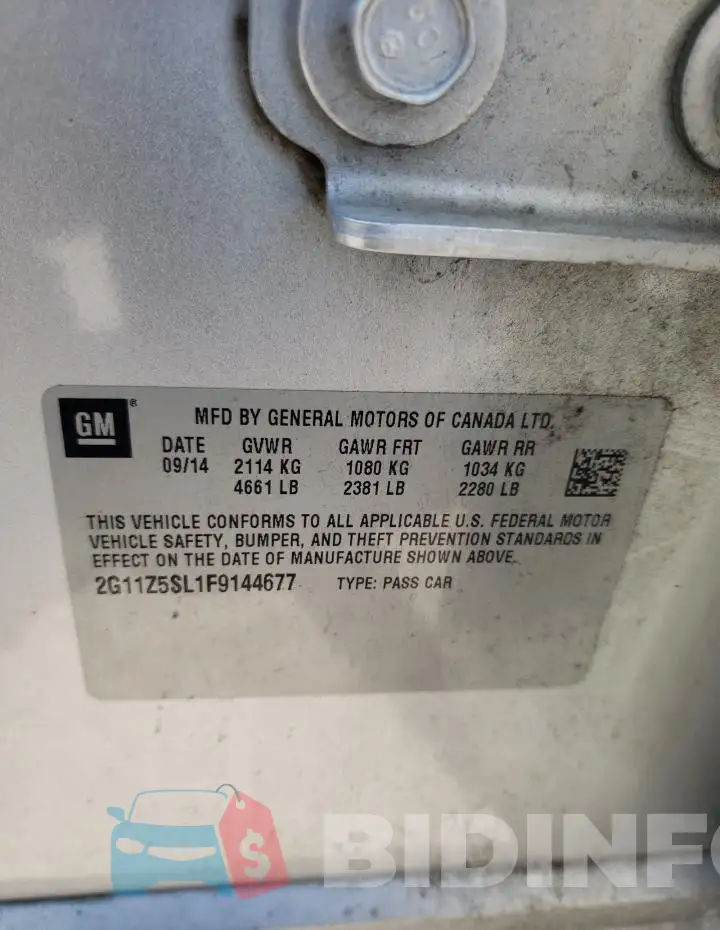 2G11Z5SL1F9144677 Photo# 13