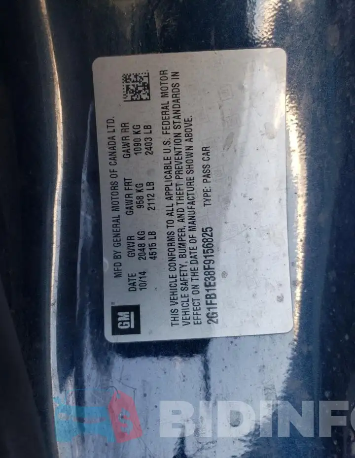 2G1FB1E38F9156825 Photo# 12