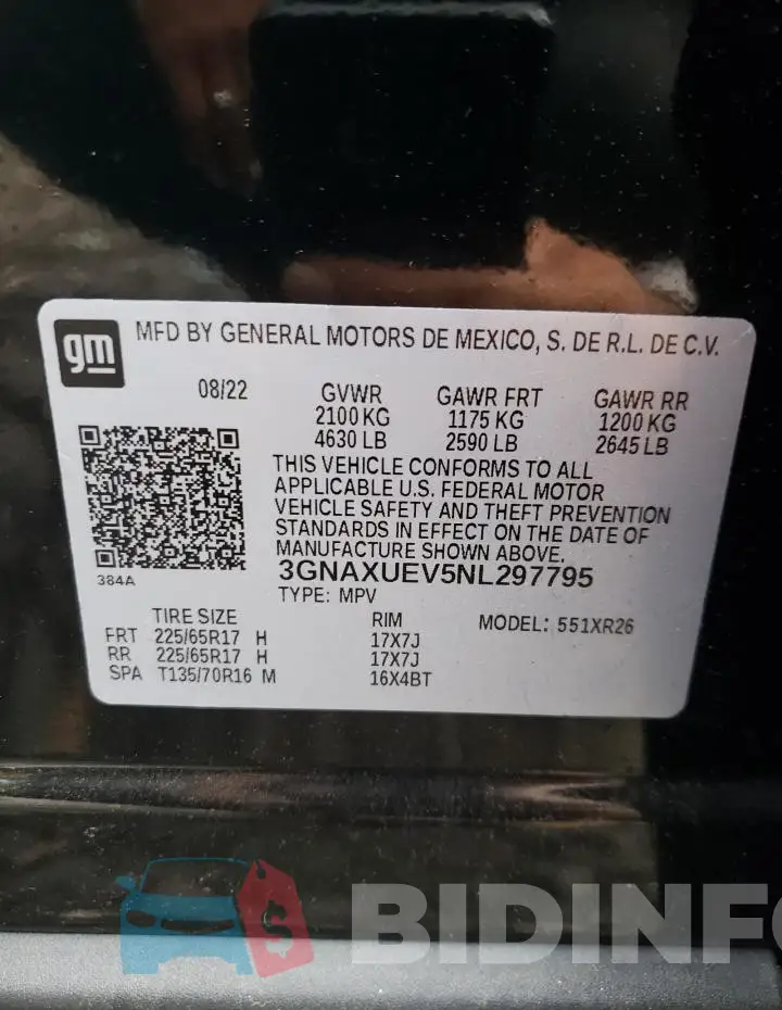 3GNAXUEV5NL297795 Photo# 13