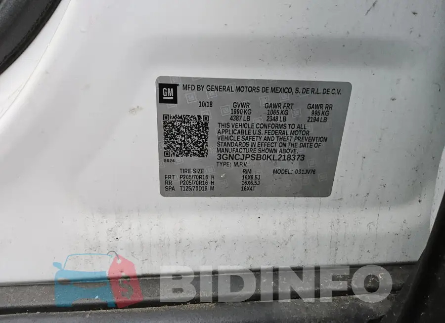 3GNCJPSB0KL218373 Photo# 13