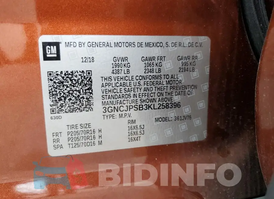 3GNCJPSB3KL258396 Photo# 12