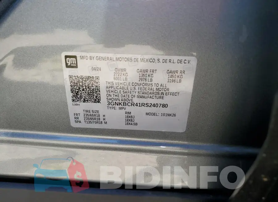 3GNKBCR41RS240780 Photo# 13