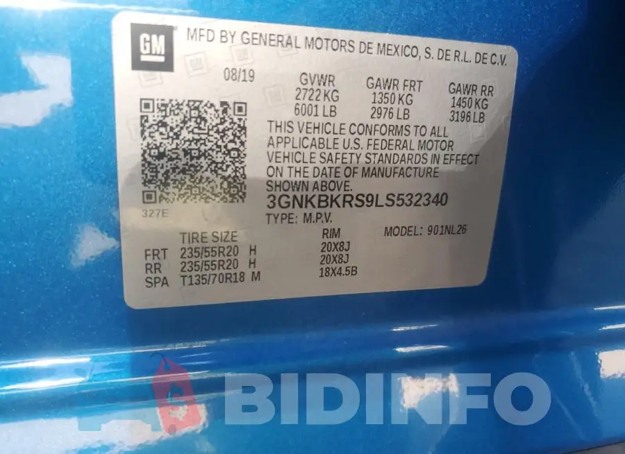 3GNKBKRS9LS532340 Photo# 12