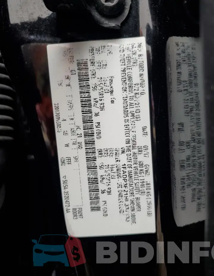 1FADP3F21HL337333 Photo# 12