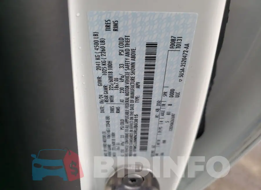 1FMCU9MN3RUB03815 Photo# 13