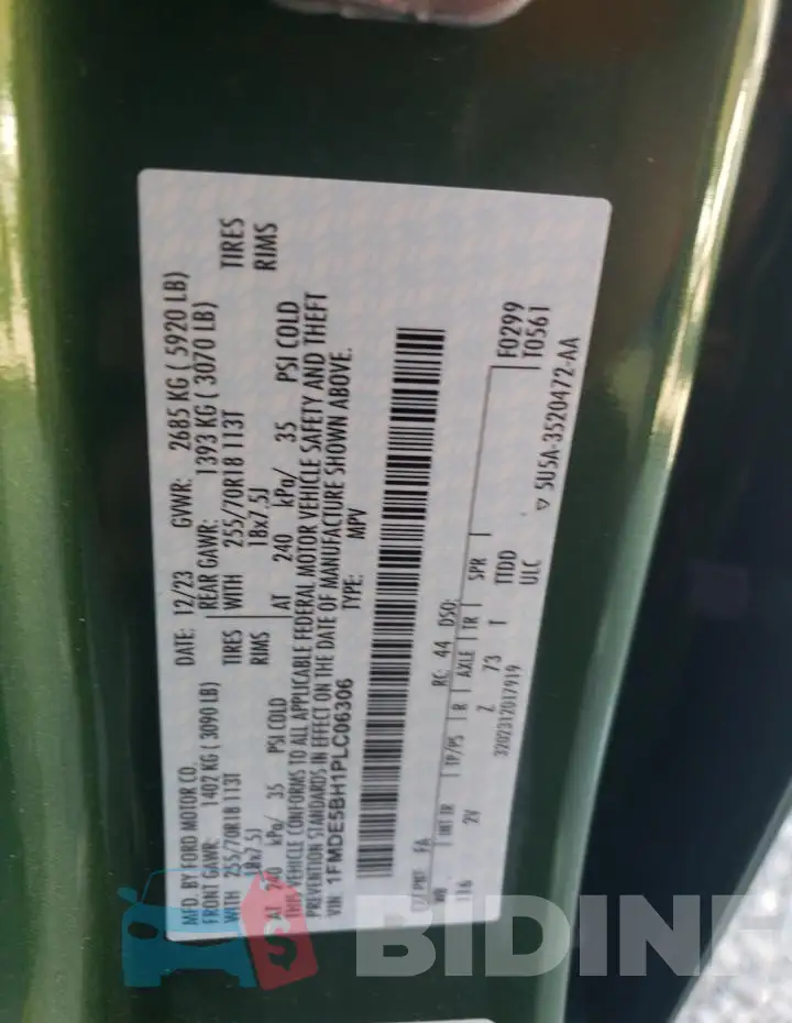 1FMDE5BH1PLC06306 Photo# 14